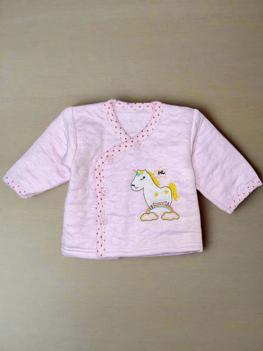 Adorable Pink Cartoon Horse Pajamas for Baby Set