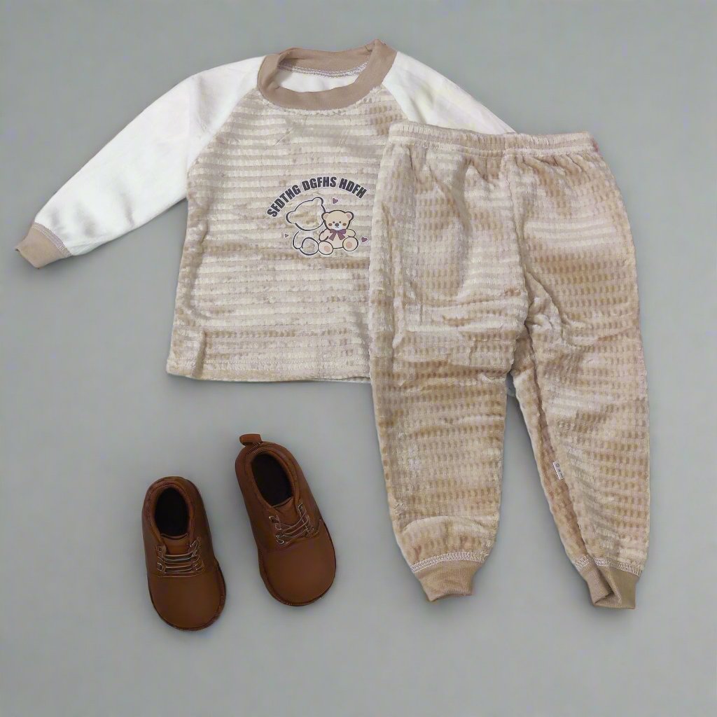 Adorable Pink and White Striped Pajama Set for Comfortable Kids Sleep
