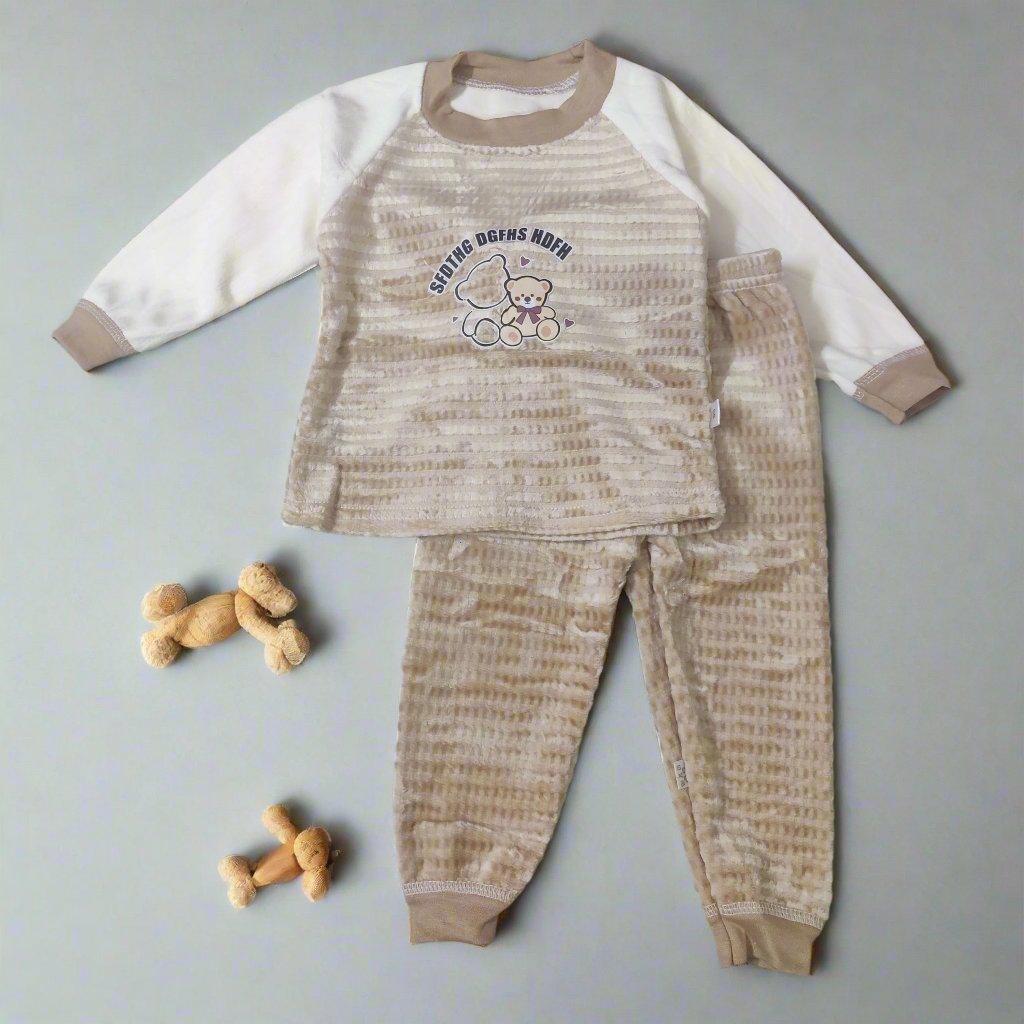 Adorable Pink and White Striped Pajama Set for Comfortable Kids Sleep