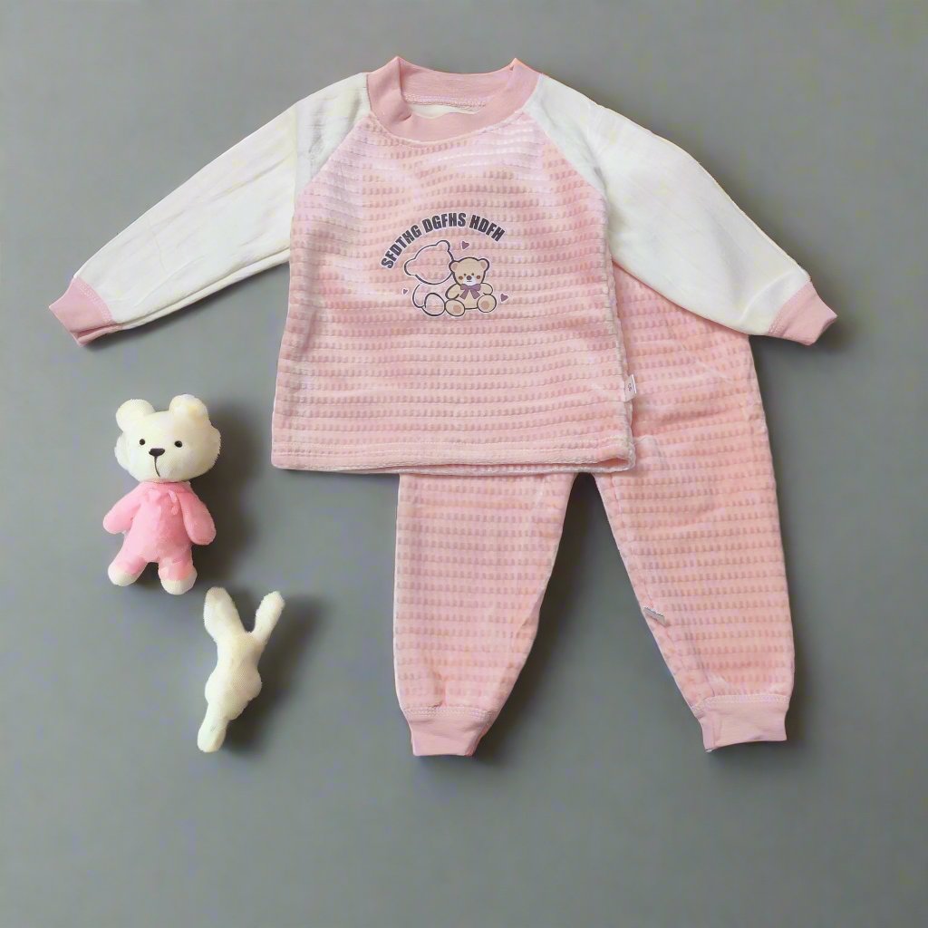 Adorable Pink and White Striped Pajama Set for Comfortable Kids Sleep