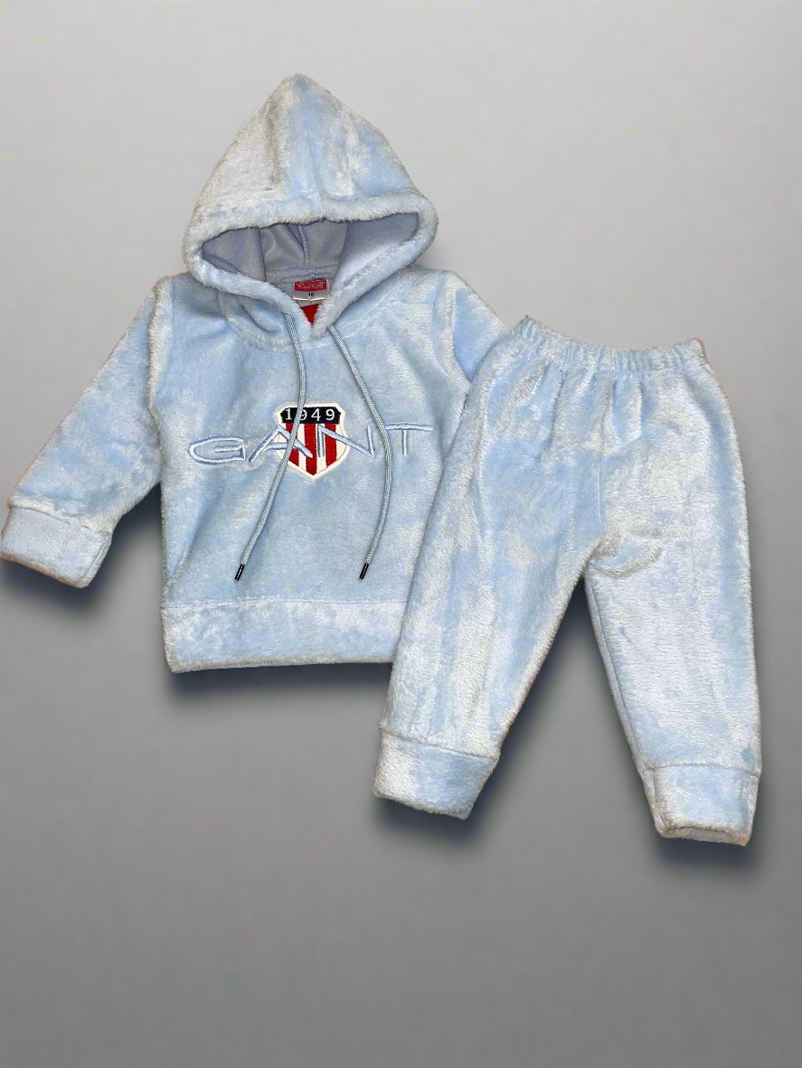 Stylish Light Blue Hoodie and Pants Ensemble