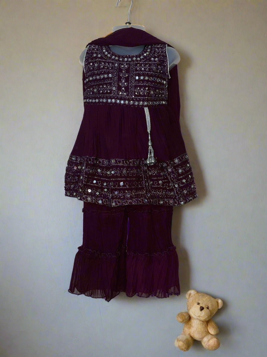 Elegant Traditional Sarara Dress for Girls - Stylish and Timeless