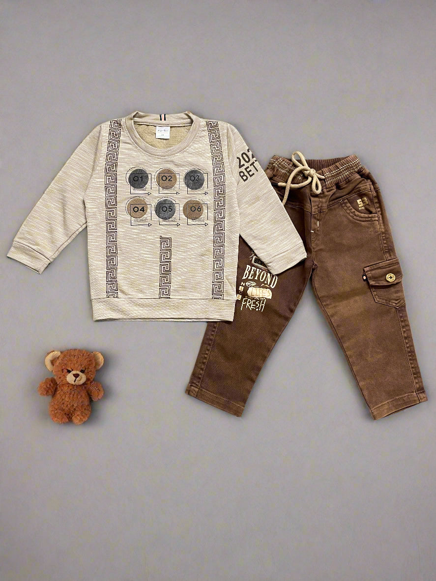 Boys Tshirt and Pant Set for Comfortable Casual Wear