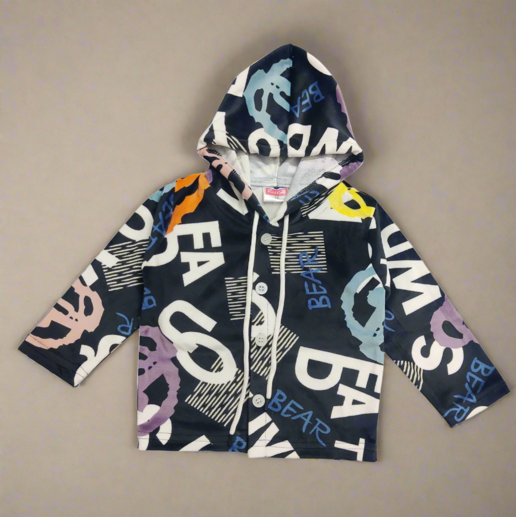 Vibrant Hooded Top and Pants Ensemble for Kids