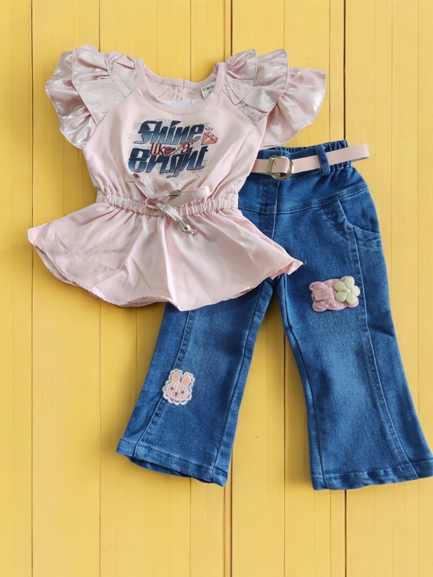 Adorable Top and denim jeans set for Girls - Bumblehugs