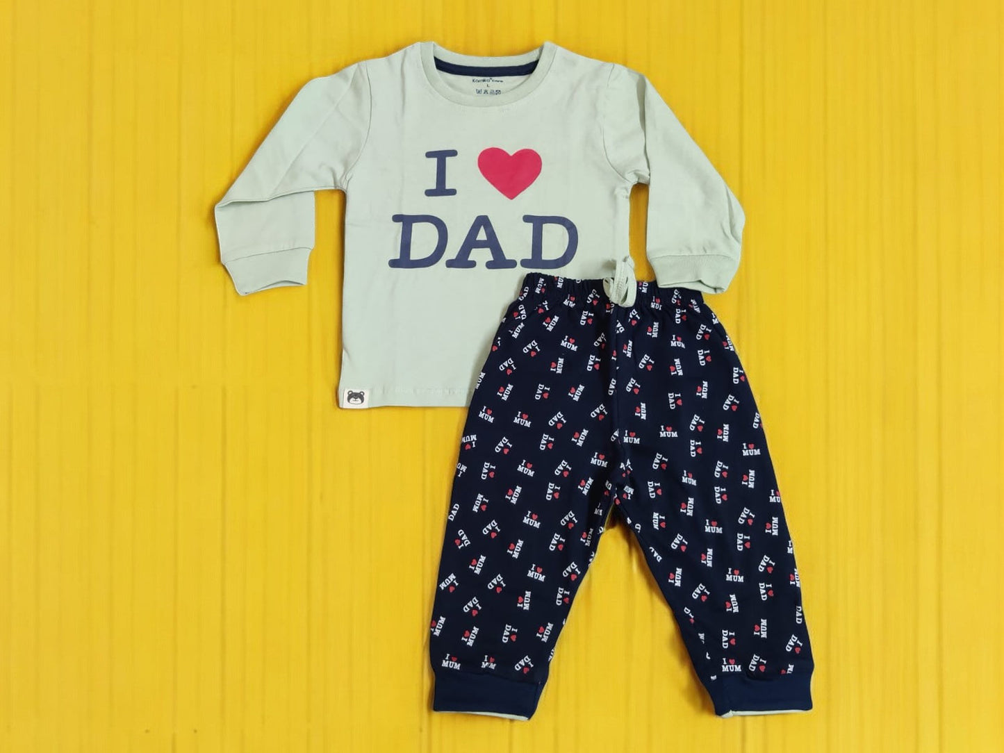 I Love Dad Baby top and pajama