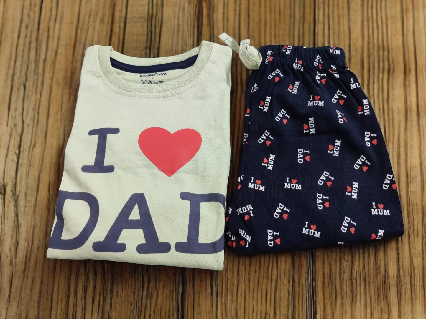 I Love Dad Baby top and pajama