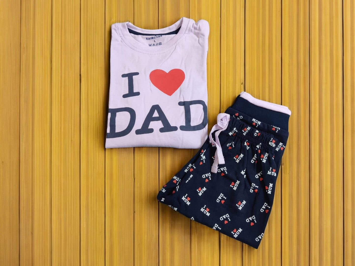I Love Dad Baby top and pajama