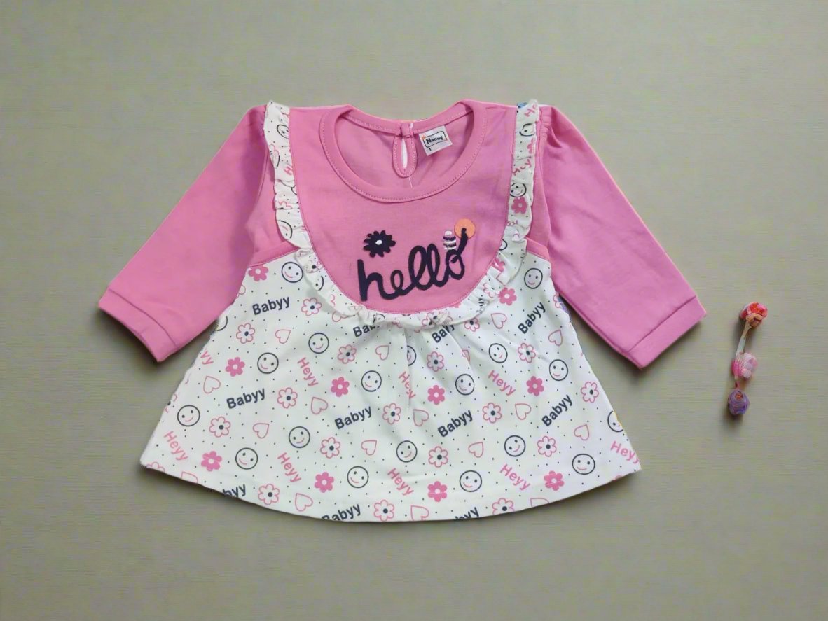 Charming and Trendy Girl's Frock and Pajama Set for Stylish Kids