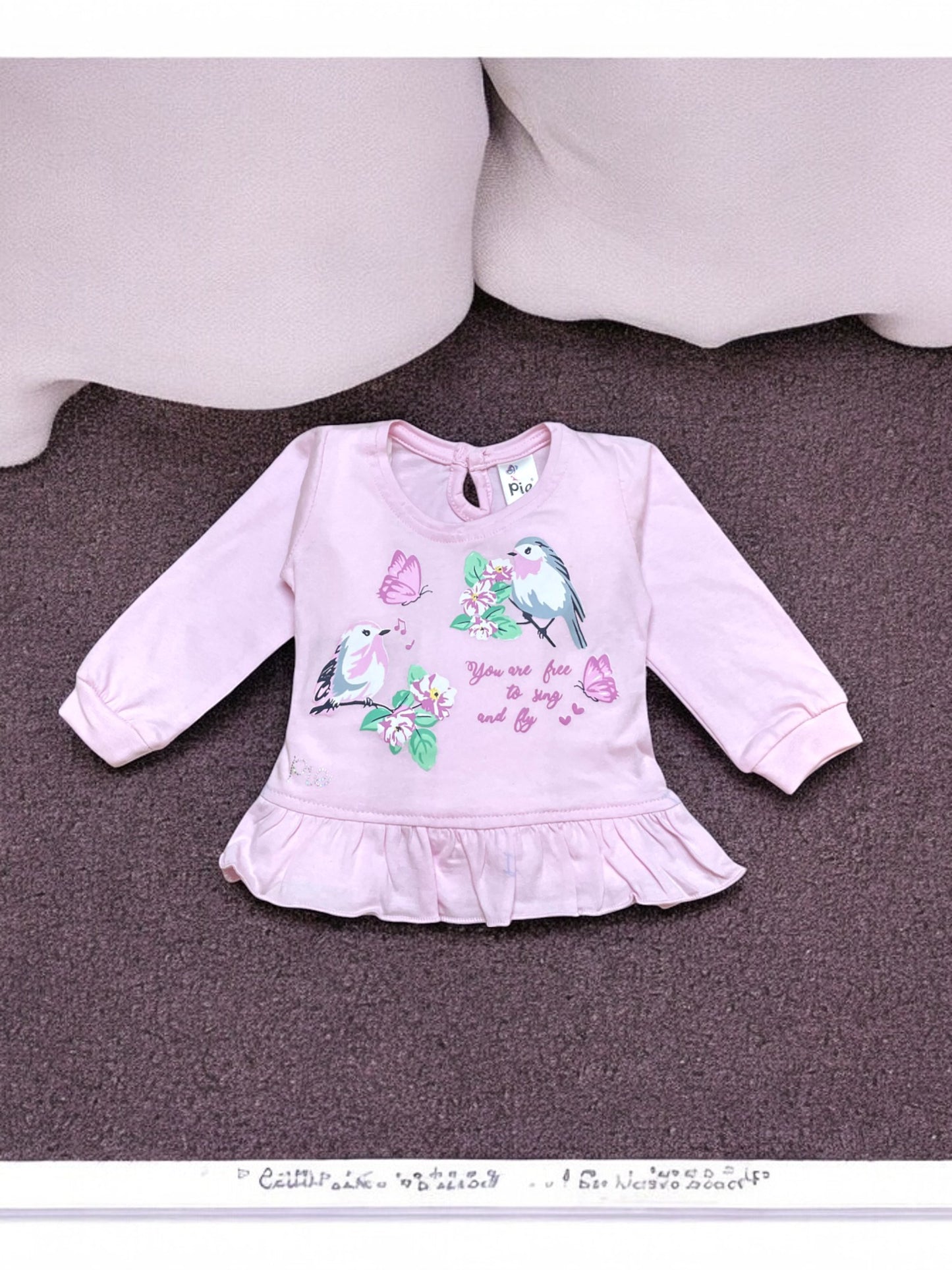 Adorable girls full sleeve top and pajama set