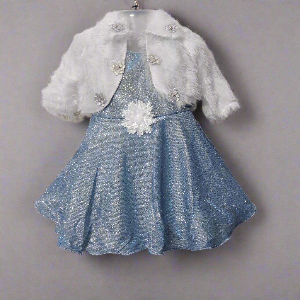 Elegant Girls Fleece Jacket Dress with Stylish Fleece Jacket