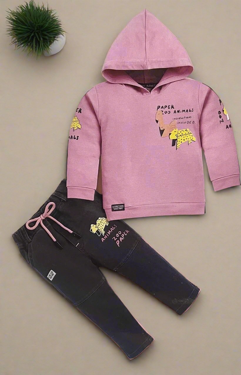 Dinosaur Hoodie and Pant Set for Kids