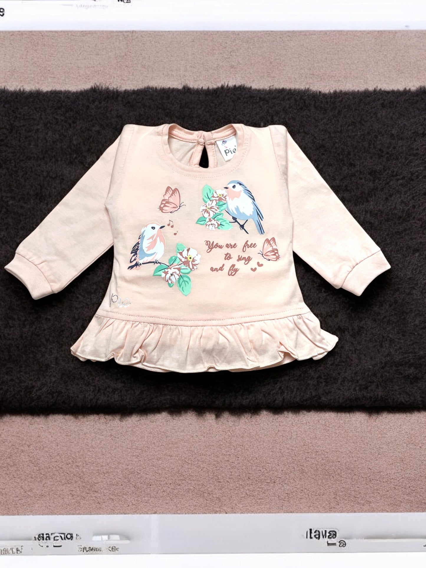 Adorable girls full sleeve top and pajama set
