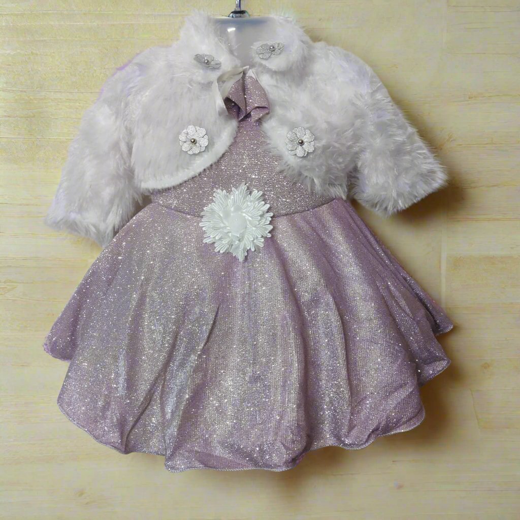 Elegant Girls Fleece Jacket Dress with Stylish Fleece Jacket
