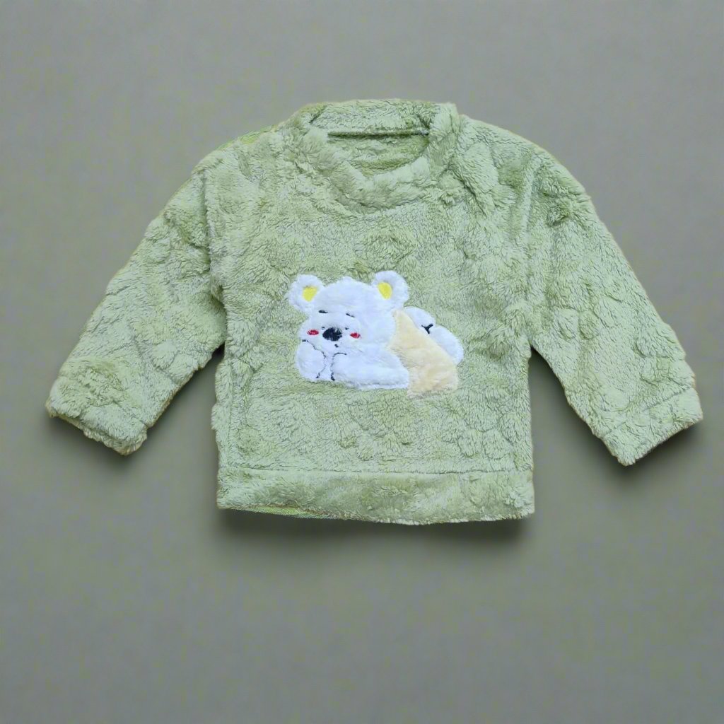 Cozy Light Purple Bear Pajamas for Kids Winter Set