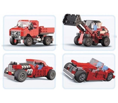 Umadiya® 36-in-1 Magic Building Blocks Set | 256+ Pieces | Creative Construction Toy for Kids | Includes Instruction Manual | Ideal for Boys & Girls Ages 6+ | DIY Brick Robot, Jet, Ship Models