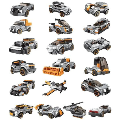 Umadiya® 36-in-1 Magic Building Blocks Set | 256+ Pieces | Creative Construction Toy for Kids | Includes Instruction Manual | Ideal for Boys & Girls Ages 6+ | DIY Brick Robot, Jet, Ship Models