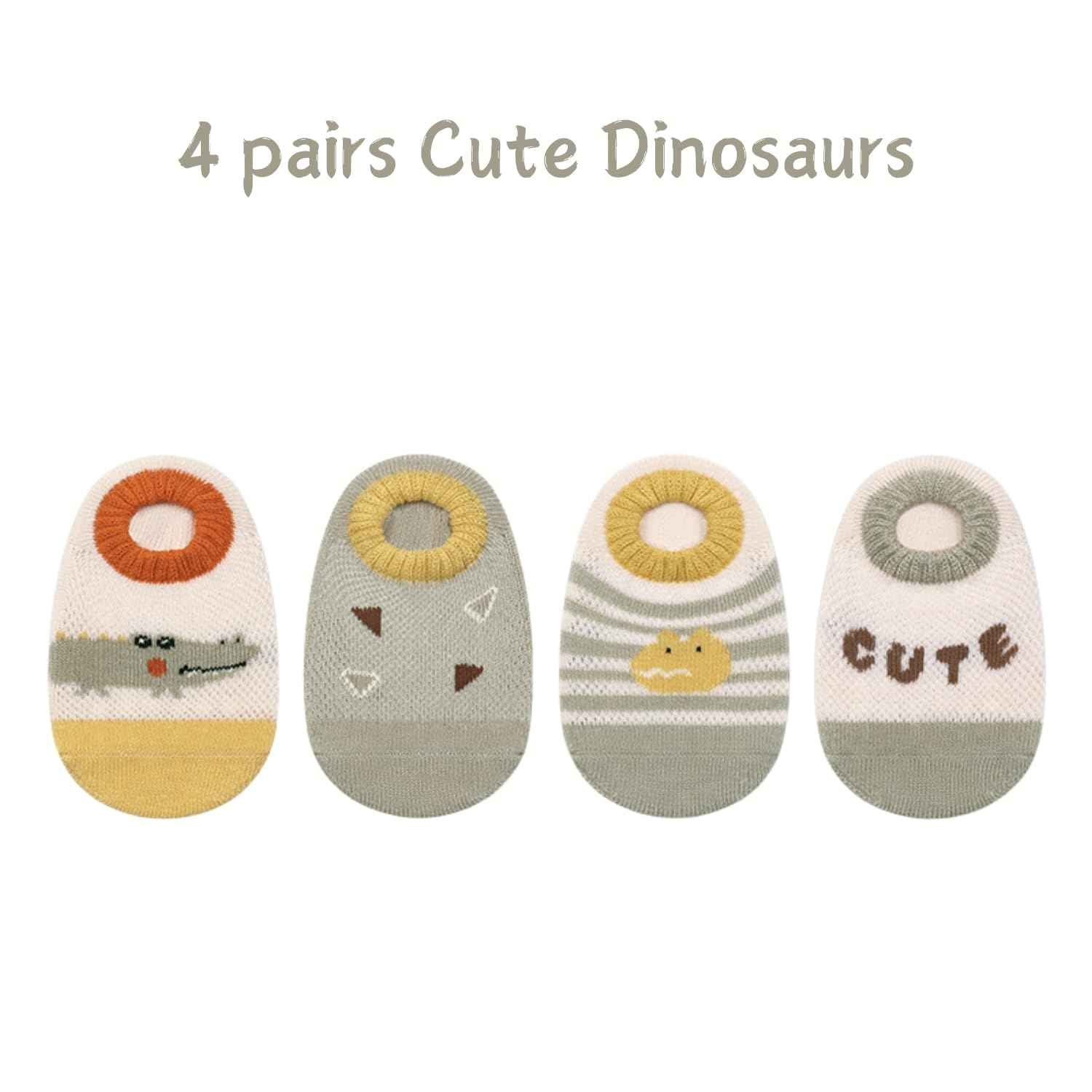 Ahamo Baby Boys' Summer Socks with Anti-Slip Grips