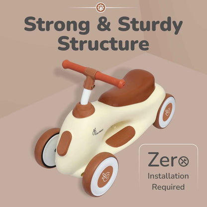 R for Rabbit Speedster Zoomy Push Ride-On for Baby, Wide TPE Wheels with Ergonomic & Comfortable Seat, Non Slip Footrest for 1 to 4 Years Kids, 20 Kgs Weight Capacity (Blue Grey)
