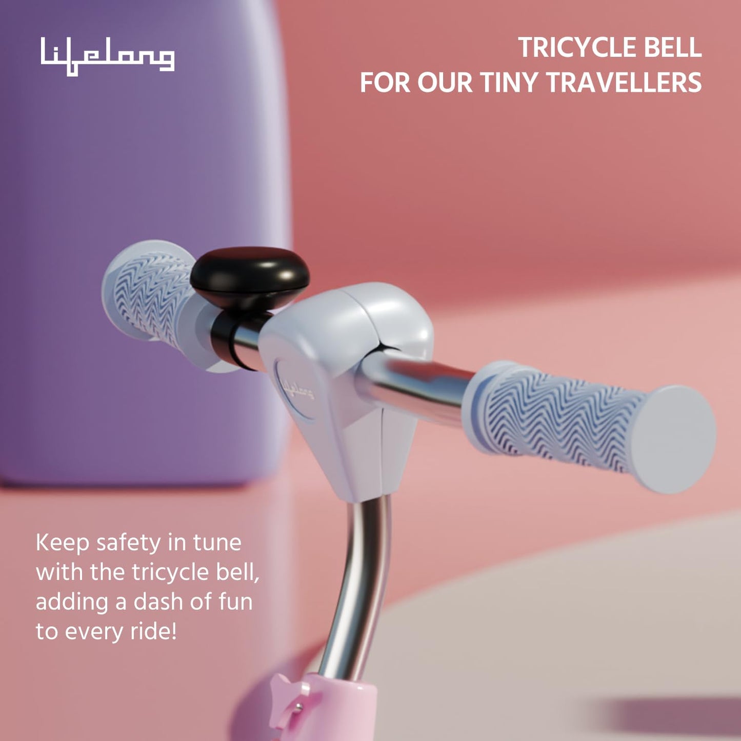 Lifelong Trike Cycle for Kids Cycle 2-5 Years - Tricycles for Boy & Girl - Baby Cycle - Bicycle for Kids - Bike with 3 EVA Wheels, Bell & Basket -Durable Tricycle with Parental Control