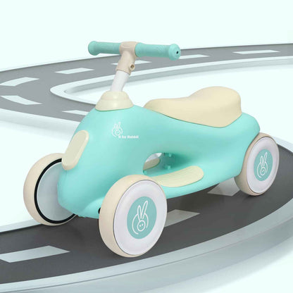 R for Rabbit Speedster Zoomy Push Ride-On for Baby, Wide TPE Wheels with Ergonomic & Comfortable Seat, Non Slip Footrest for 1 to 4 Years Kids, 20 Kgs Weight Capacity (Blue Grey)