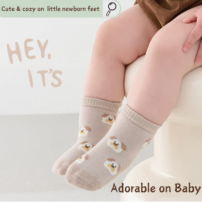 Ahamo Baby Boys' Summer Socks with Anti-Slip Grips