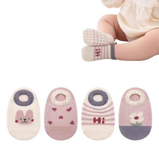 Ahamo Baby Boys' Summer Socks with Anti-Slip Grips