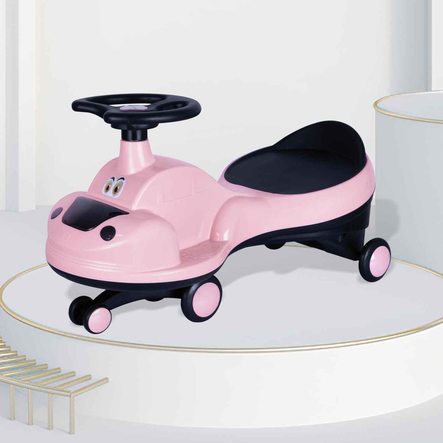 R for Rabbit Iya Iya Zippy Kids Swing Car, Scratch Free PVC Wheels with ABEC7 Bearing, Ride on Magic Toy Car for Kids Suitable for 3+ Years Boys & Girls, Upto 75 Kgs (Lake Blue)