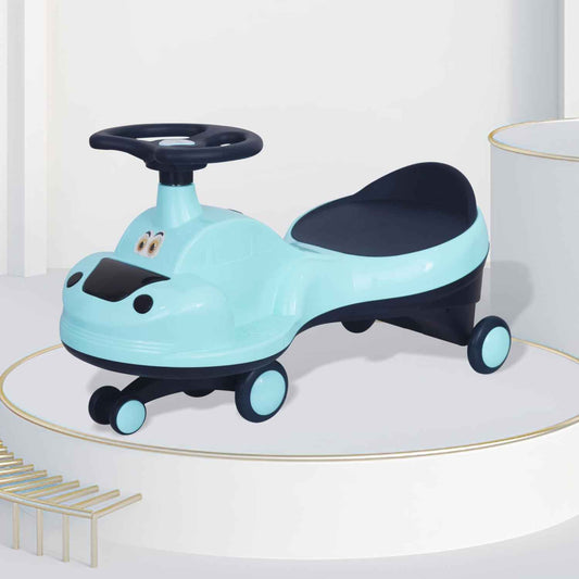 R for Rabbit Iya Iya Zippy Kids Swing Car, Scratch Free PVC Wheels with ABEC7 Bearing, Ride on Magic Toy Car for Kids Suitable for 3+ Years Boys & Girls, Upto 75 Kgs (Lake Blue)