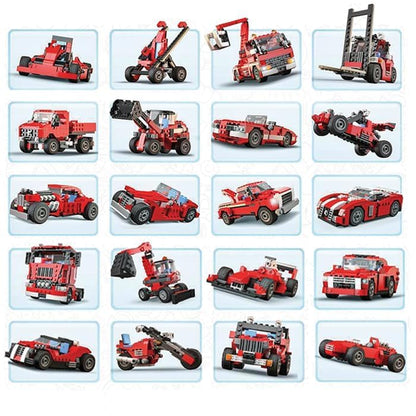Umadiya® 36-in-1 Magic Building Blocks Set | 256+ Pieces | Creative Construction Toy for Kids | Includes Instruction Manual | Ideal for Boys & Girls Ages 6+ | DIY Brick Robot, Jet, Ship Models