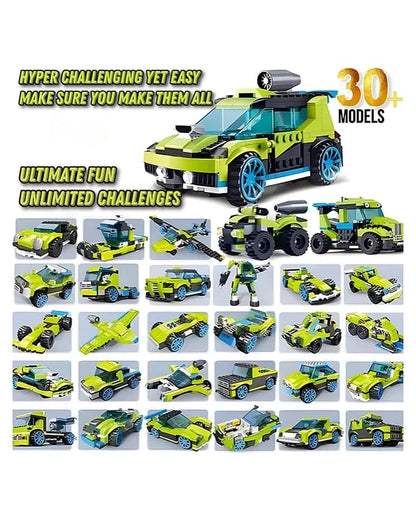 Umadiya® 36-in-1 Magic Building Blocks Set | 256+ Pieces | Creative Construction Toy for Kids | Includes Instruction Manual | Ideal for Boys & Girls Ages 6+ | DIY Brick Robot, Jet, Ship Models