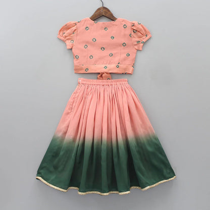 GORLYA Girls Ethnic Wear Rayon Flower Printed Readymade Lehenga Choli Set