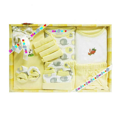 EIO Unisex Kids Cotton Solid Clothing Gift Set -13 Pieces
