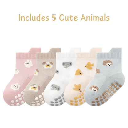 Ahamo Baby Boys' Summer Socks with Anti-Slip Grips