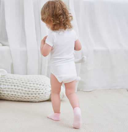 ZAPLES Baby Non Slip Grip Ankle Socks with Non Skid Soles for Infants Toddlers Kids Boys Girls