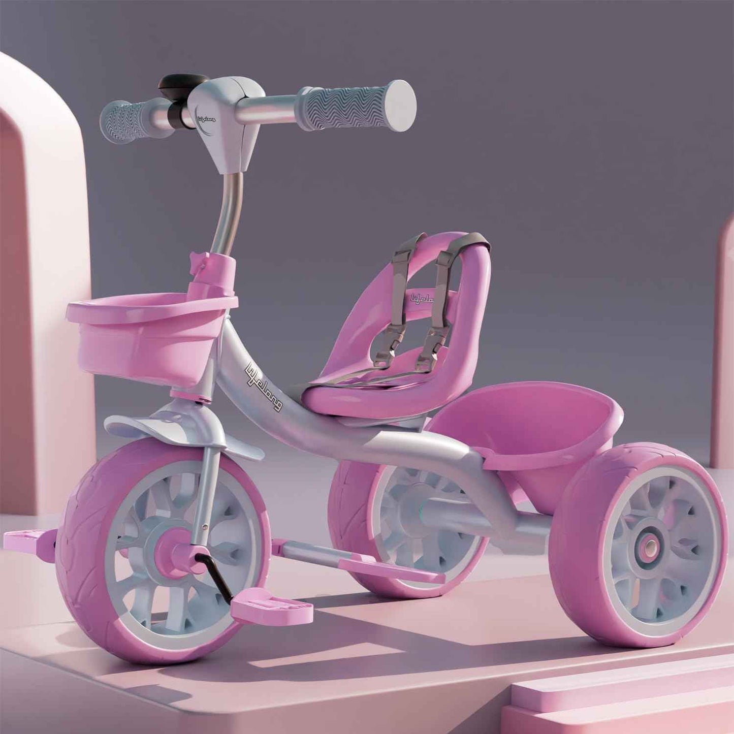 Lifelong Trike Cycle for Kids Cycle 2-5 Years - Tricycles for Boy & Girl - Baby Cycle - Bicycle for Kids - Bike with 3 EVA Wheels, Bell & Basket -Durable Tricycle with Parental Control