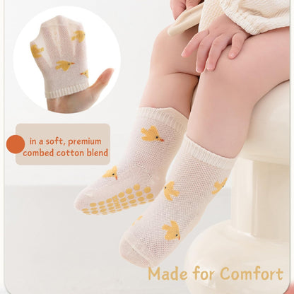 Ahamo Baby Boys' Summer Socks with Anti-Slip Grips