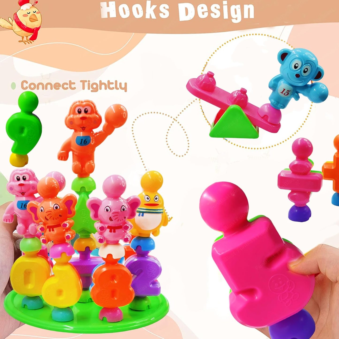 FunBlast DIY Plastic Building Blocks for Kids Building Blocks Toy for Kids Puzzle Games for Kid, Toys for Children Educational & Learning Toy for Kid, Girls & Boys - (250+ Blocks with 38 Wheels)
