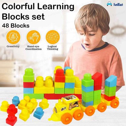 FunBlast DIY Plastic Building Blocks for Kids Building Blocks Toy for Kids Puzzle Games for Kid, Toys for Children Educational & Learning Toy for Kid, Girls & Boys - (250+ Blocks with 38 Wheels)
