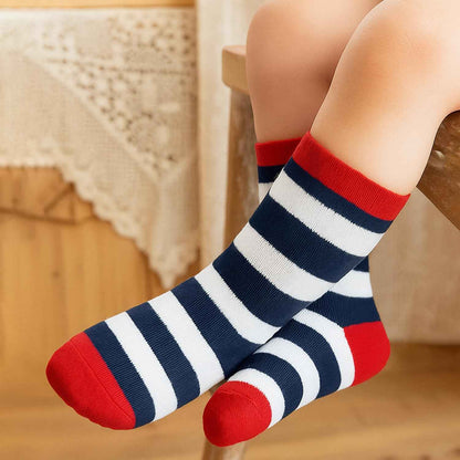 FOOTPRINTS Organic cotton &Bamboo Kids Unisex Socks | Pack of 3 Pairs | Low cut | Colourful Stripes