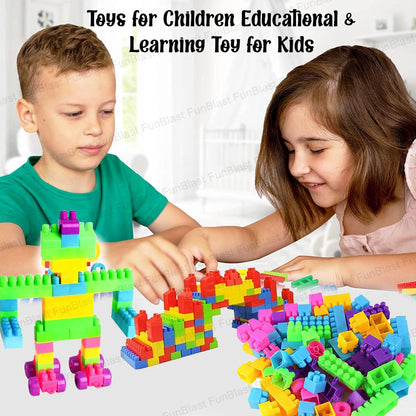 FunBlast DIY Plastic Building Blocks for Kids Building Blocks Toy for Kids Puzzle Games for Kid, Toys for Children Educational & Learning Toy for Kid, Girls & Boys - (250+ Blocks with 38 Wheels)