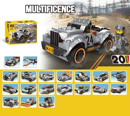 Umadiya® 36-in-1 Magic Building Blocks Set | 256+ Pieces | Creative Construction Toy for Kids | Includes Instruction Manual | Ideal for Boys & Girls Ages 6+ | DIY Brick Robot, Jet, Ship Models