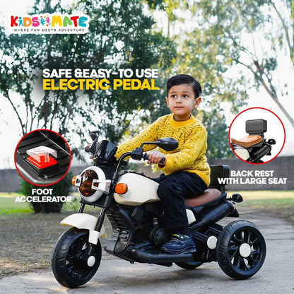 Kidsmate X-Power Ultimate Fun Electric Bike for Kids | 6V 4AH Battery, Dual Suspension with LED Lights & Comfy Backrest | Battery Bike for Kids for Ages 1-5 Years - Red