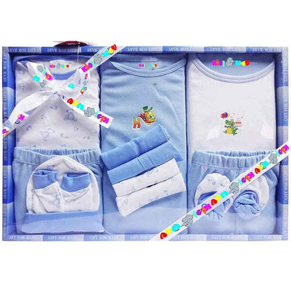 EIO Unisex Kids Cotton Solid Clothing Gift Set -13 Pieces
