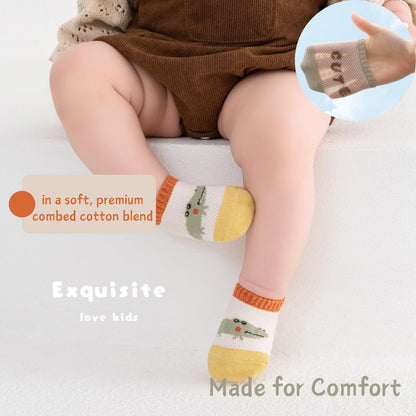 Ahamo Baby Boys' Summer Socks with Anti-Slip Grips