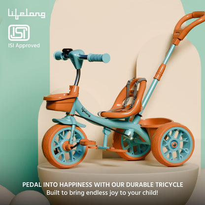Lifelong Trike Cycle for Kids Cycle 2-5 Years - Tricycles for Boy & Girl - Baby Cycle - Bicycle for Kids - Bike with 3 EVA Wheels, Bell & Basket -Durable Tricycle with Parental Control