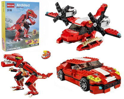 Umadiya® 36-in-1 Magic Building Blocks Set | 256+ Pieces | Creative Construction Toy for Kids | Includes Instruction Manual | Ideal for Boys & Girls Ages 6+ | DIY Brick Robot, Jet, Ship Models