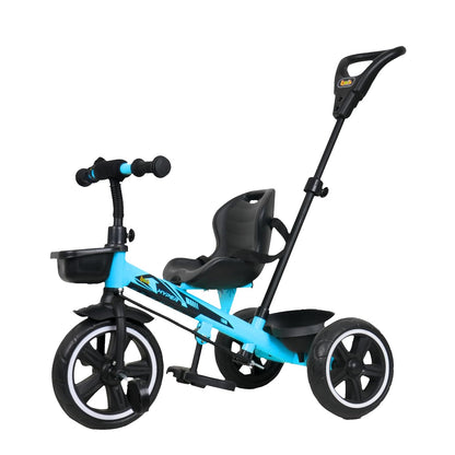 Luusa® TFT Hyper 500 PRO Canopy Plug N Play Tricycle/Baby Tricycle with Parental Control for Age Group 2+ Years Boys/Girls/Carrying Capacity Upto 30-KGS Proudly Made in India (ICE-Blue)