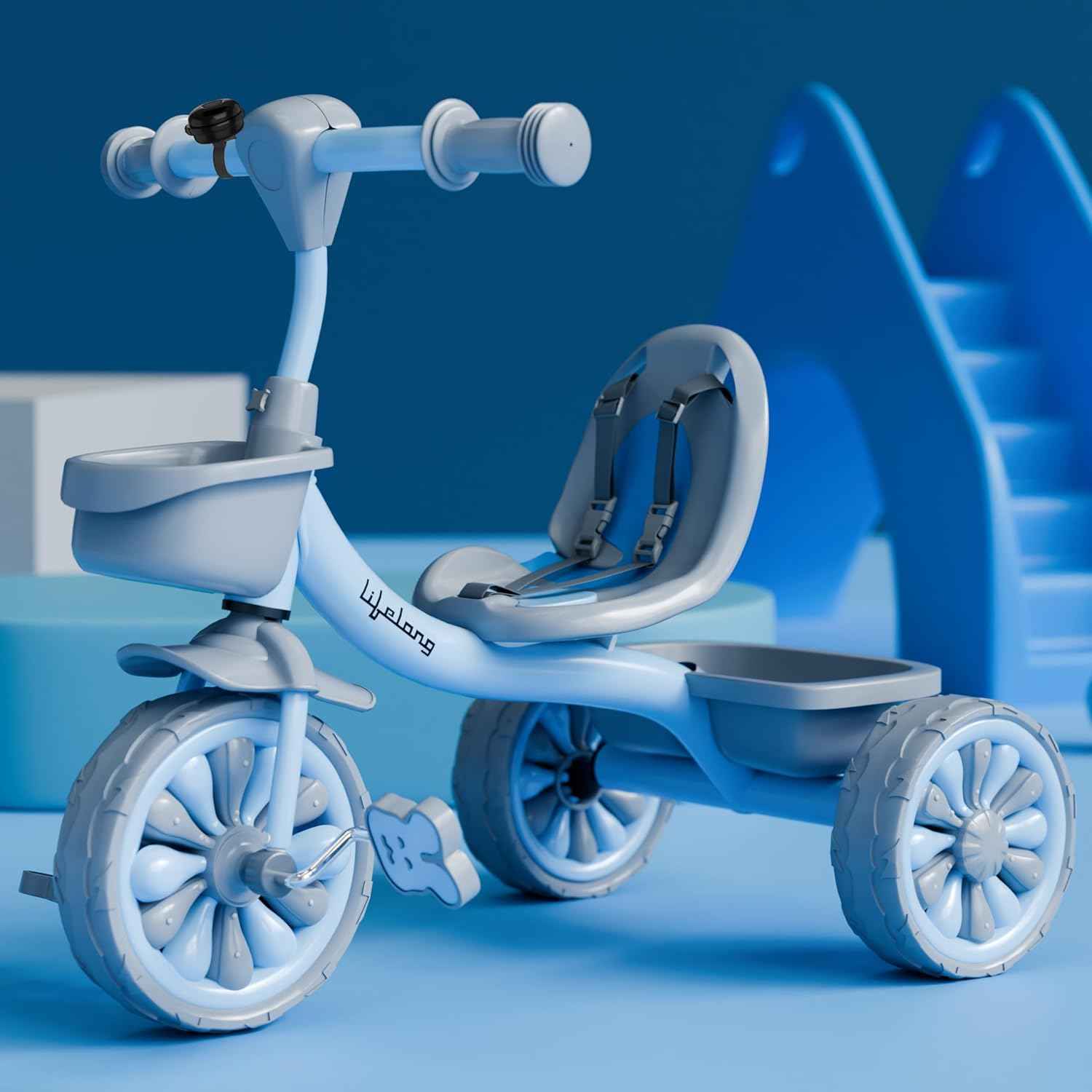 Lifelong Trike Cycle for Kids Cycle 2-5 Years - Tricycles for Boy & Girl - Baby Cycle - Bicycle for Kids - Bike with 3 EVA Wheels, Bell & Basket -Durable Tricycle with Parental Control