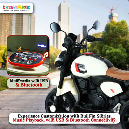 Kidsmate X-Power Ultimate Fun Electric Bike for Kids | 6V 4AH Battery, Dual Suspension with LED Lights & Comfy Backrest | Battery Bike for Kids for Ages 1-5 Years - Red